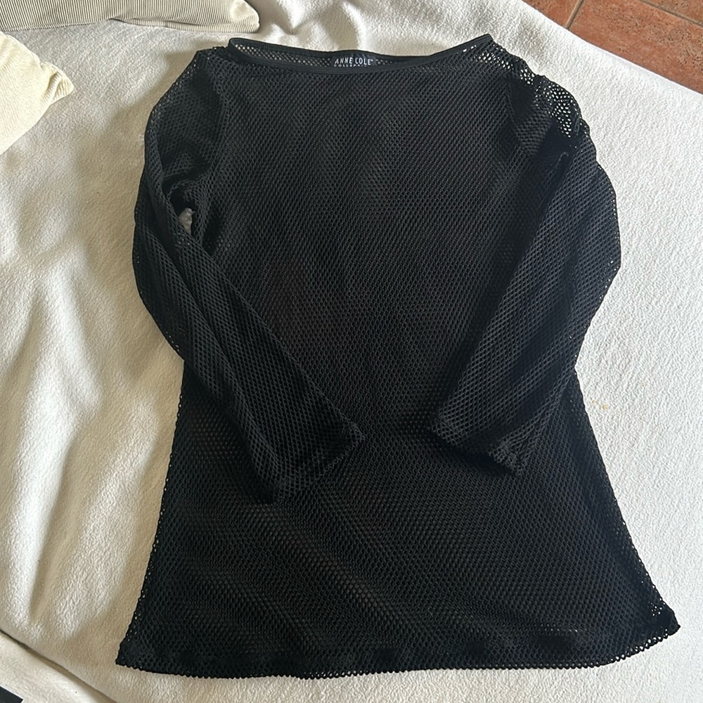 Anne Cole collection black net cover up size M